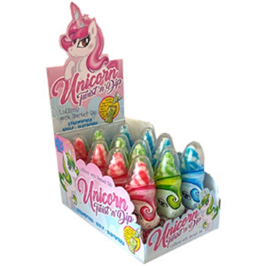 Picture of Candy Castle Unicorn Twist & Dip x12